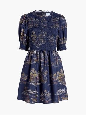 Hill House Home Vivi Nap Dress – Equestrian Toile Navy Womens Size S
